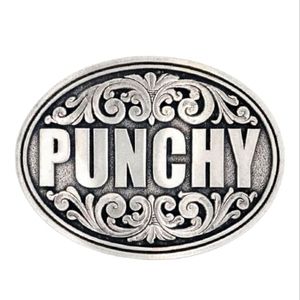 Montana Silversmiths Punchy Attitude Western Belt Buckle NEW